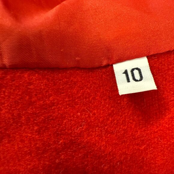 Bill Blass Blassport Womens Red Wool Blazer Jacket Made In Russia Sz 10 Cropped - Picture 9 of 10